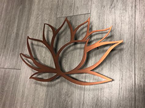 Lotus Flower Metal Wall Art Lotus Metal Art Home Decor Etsy