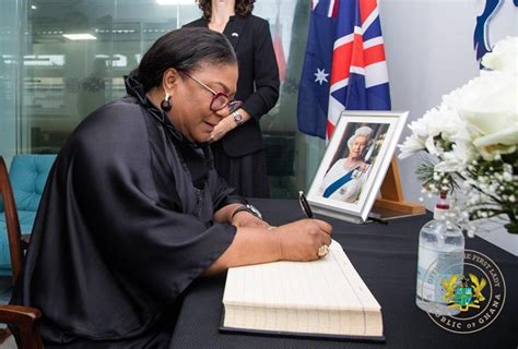 Rebecca Signs Book Of Condolence For British Monarch Dailyguide Network