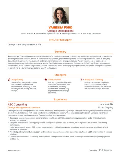 3 Change Management Resume Examples & How-To Guide for 2024