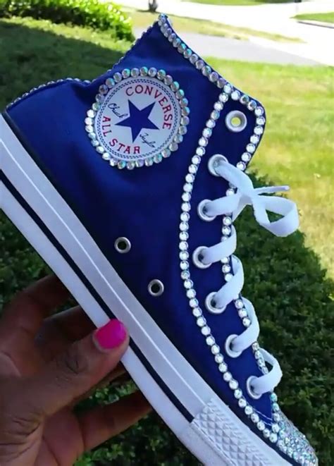 Adult Custom Bling Converse Size 4 9 High Top · Faisoncreations