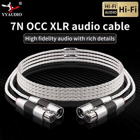 Yyaudio C Ble Hifi Xlr Pur N Occ Plaqu Argent Avec Fibre De Carbone