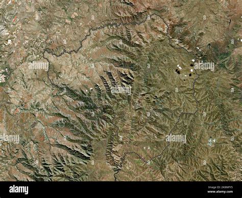 Butha Buthe District Of Lesotho High Resolution Satellite Map Stock