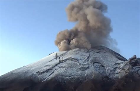 Registran caída de ceniza del volcán Popocatépetl en Puebla