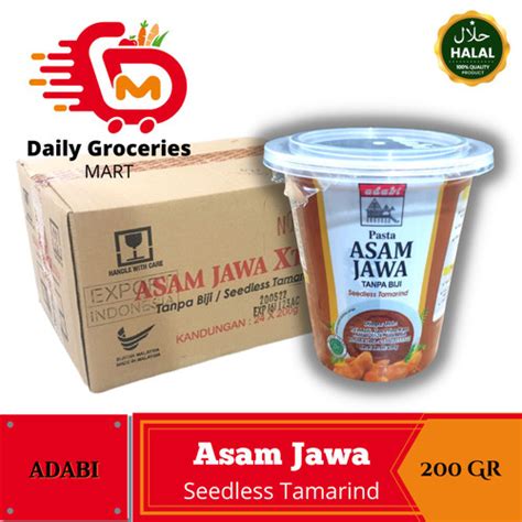 Jual Pasta Asam Jawa Tanpa Biji ADABI Seedless Tamarind Paste 200Gr