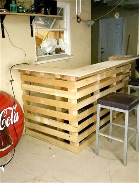 DIY Pallet Bar Balcão de paletes Bar faça você mesmo Bar pallet