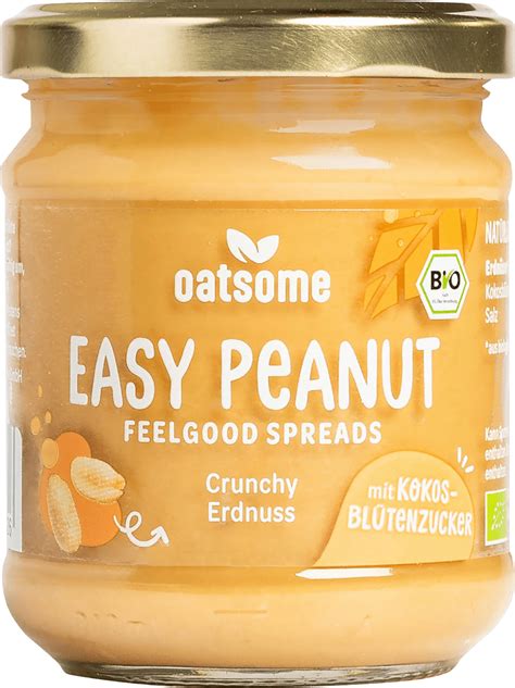 Oatsome Erdnussmus Easy Peanut Feelgood Spreads Crunchy Erdnuss