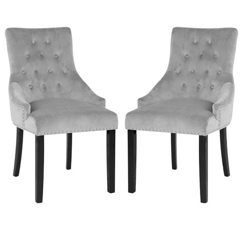 Drevy Dining Chairs Set Of 2upholstered Velvet Dining Room Chairs With Button Tufted Decoration