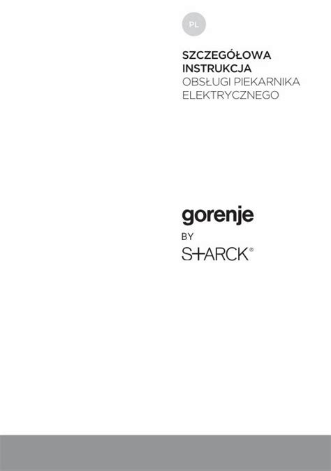 Pdf Szczeg Owa Instrukcja Obs Ugi Piekarnika Elektrycznego Dokumen