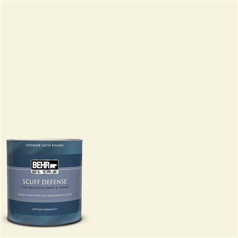 Behr Ultra 1 Qt Bwc 03 Lively White Extra Durable Satin Enamel