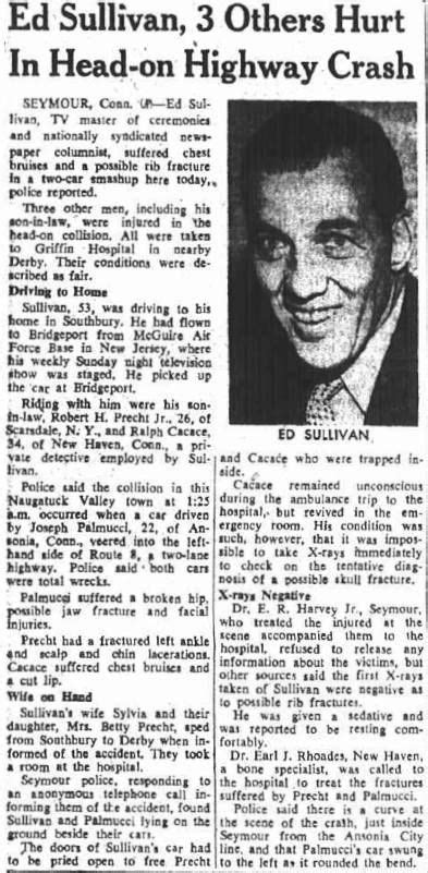 In 1956 Ed Sullivan Newspaperman And Later Tv Variety Show Host Was In