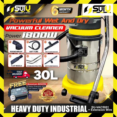 Sui U Suiu Vac5001 30l Heavy Duty Industrial Wet And Dry Vacuum Cleaner