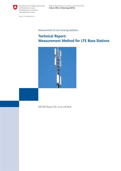 PDF Technical Report Measurement Method For LTE Base PDF