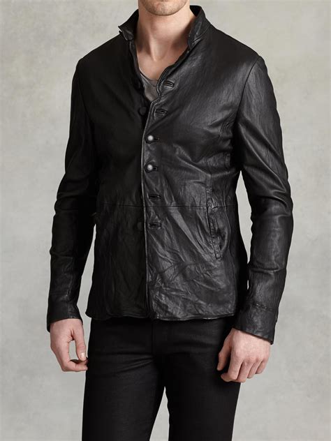 Lyst John Varvatos Lambskin Leather Jacket In Black For Men