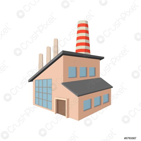 Factory Building Cartoon Icon Stock Vector 3793387 Crushpixel