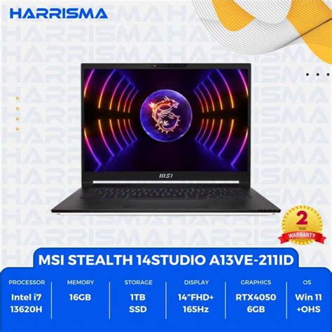 Jual Msi Stealth Studio A Ve Id Di Seller Harrisma Jogja