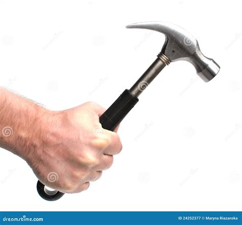 Man holding hammer stock image. Image of construction - 24252377