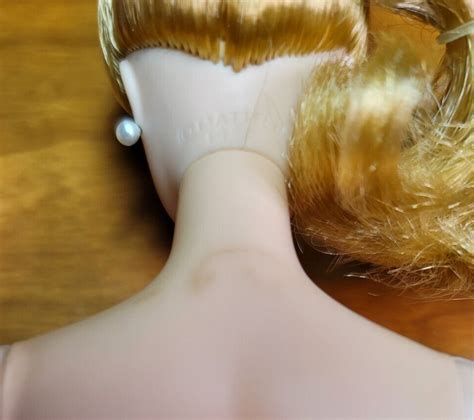 Vintage 1 Barbie BLONDE PONYTAIL NUDE Doll White Iris HOLES FEET Repro