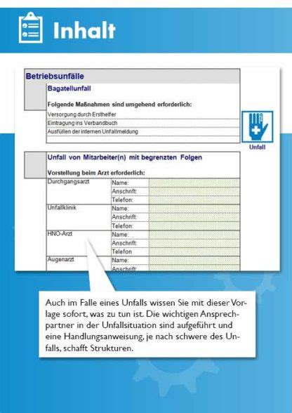 Notfallplan Unfall Vorlage Muster Checkliste