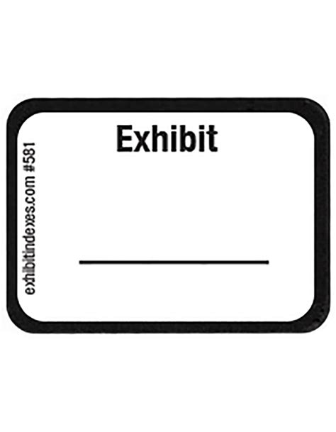 White Exhibit Labels with Line - #581 - Exhibit Indexes