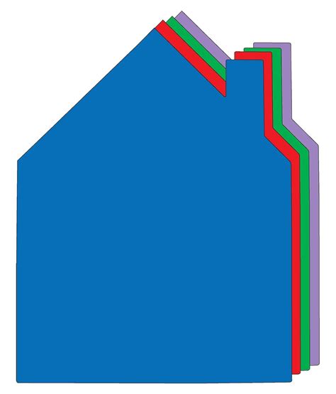 Zhaotong 8” X 10” House Assorted Color Super Cut Outs 15 Cut Outs In A