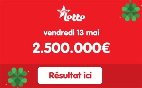 Résultat Lotto Extra belge ce vendredi 13 mai 2022 numéros gagnants