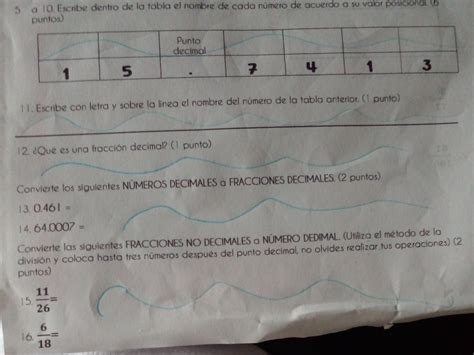 A Escribe Dentro De La Tabla El Nombre De Cada N Mero De Acuerdo A