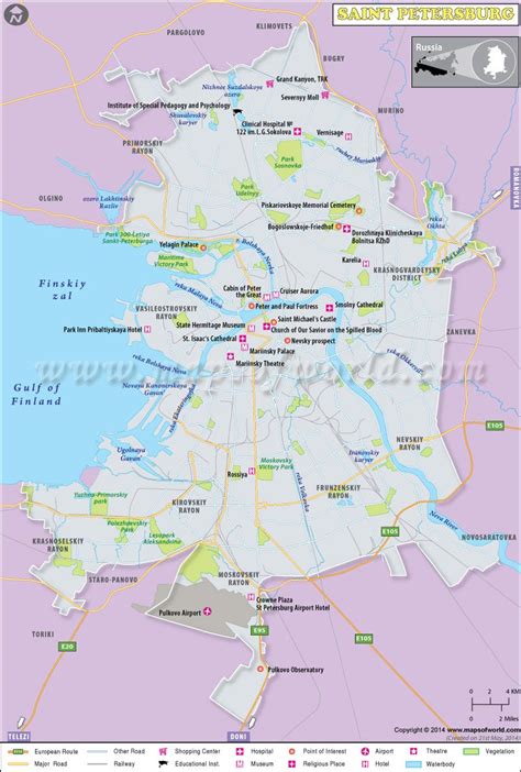 saint petersburg map city map  saint petersburg russia