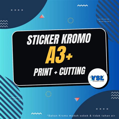 Jual Cetak Stiker Kromo A3 Print Cutting Shopee Indonesia