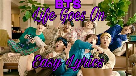 Bts Life Goes On Easy Lyrics Youtube