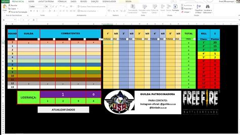 Free Fire Tabela AutomÁtica Para Xsquad E Torneios Free Fire Youtube