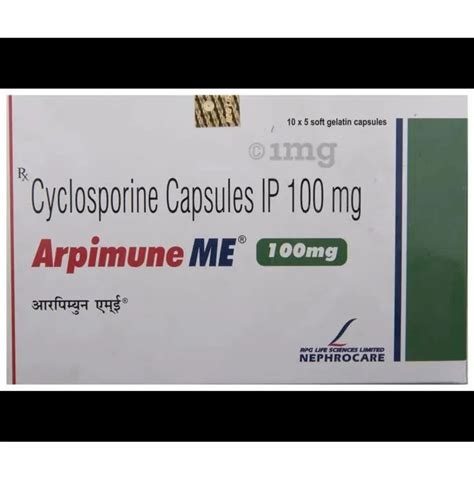 Arpimune Me 100 Mg Capsule At Rs 345 Stripe Ciclosporin Capsules In