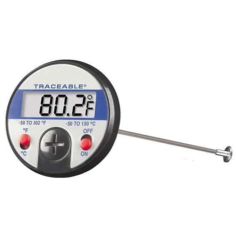 Digi Sense Traceable Jumbo Display Thermometer With Flat Surface Probe