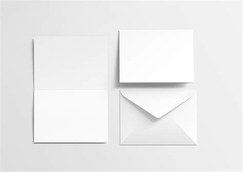 Two Fold Greeting Card With Envelope Free Mockup Mockup World Hq