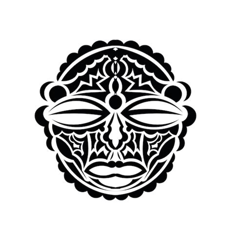 Premium Vector Tribal African Mask Vector Iconblack Vector Icon