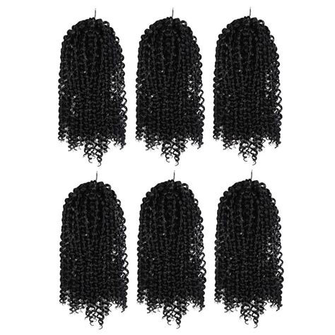 1 Pack 10 Inch Natural Black Afro Kinky Curly Crochet Twist Braiding Hair Extensions For Women