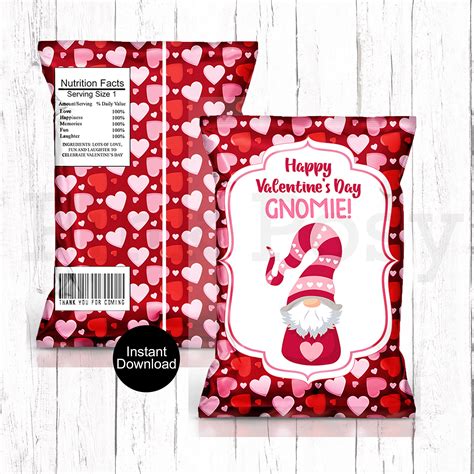 These Fun Gnome Chip Bags Will Be Great For Valentine S Day Party