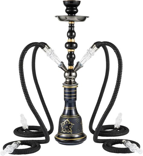 Buy Hookah Set 4 Hose Hookah Shisha Set Complete Hookah Accessories Narguile Glass Vase Ceramic