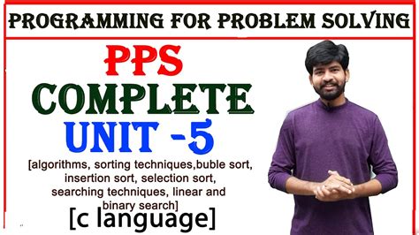 Pps Complete Unit C Language Complete Unit Explaination