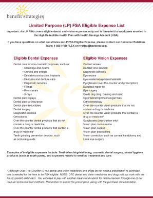 Fsa Eligible Items List Pdf - Fill Online, Printable, Fillable, Blank ...