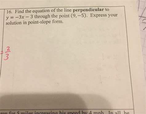 Solved Find The Equation Of The Line Perpendicular To Y Chegg