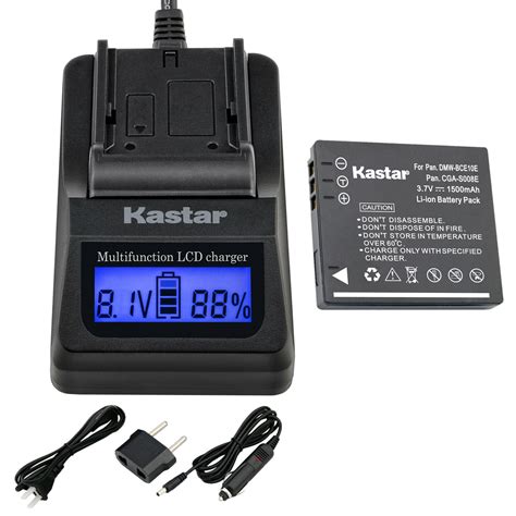 Kastar Battery Lcd Fast Charger For Cga S Dmw Bce Panasonic Lumix