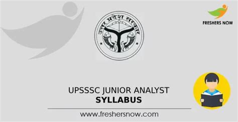 Upsssc Junior Analyst Syllabus Pdf Exam Pattern