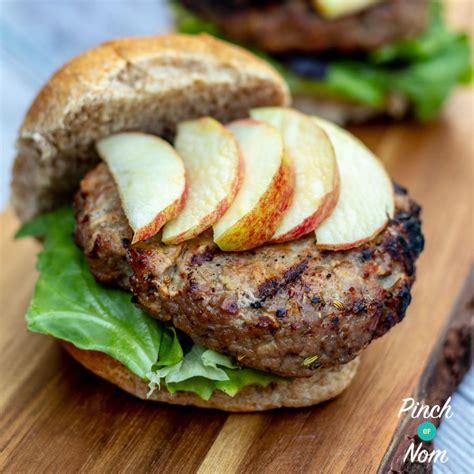 Pork And Apple Burgers Pinch Of Nom