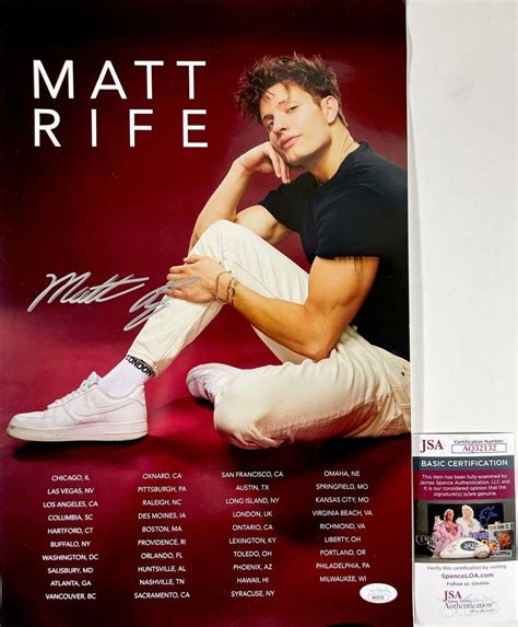 Matt Rife Signed 11x17 Tour Poster Autograph Wild N Out Comedian Tiktok