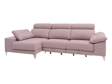 Chaise Longue Izquierdo Con Asientos Deslizantes De Carro Tapizado Rosa