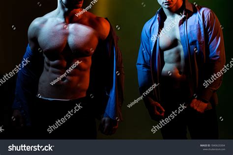 Sexy Gays Muscle Strong Naked Torsos Stock Photo 1840620304 Shutterstock