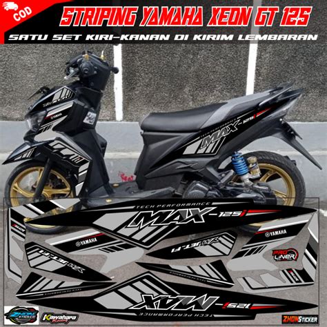 Striping Yamaha Xeon Gt 125 Variasi Plat Bodi Motor Sticker Semi Decal