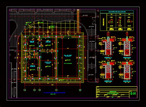 Planta Cimentación Y Detalles Constructivos En DWG 118 41 KB