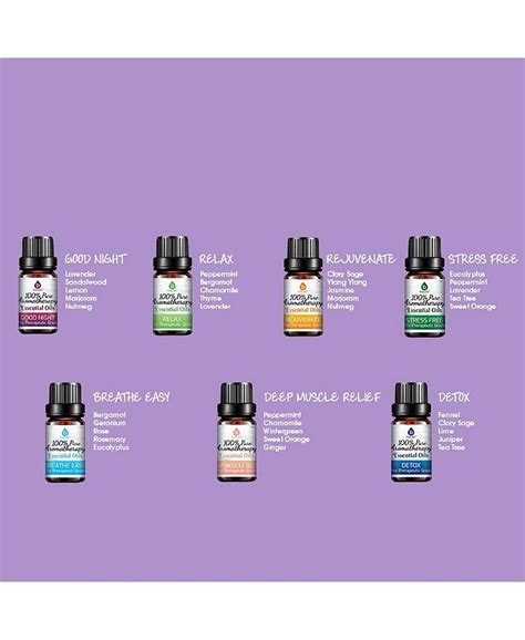 Pursonic 14 Pack Of 100 Pure Essential Aromatherapy Oils Macys