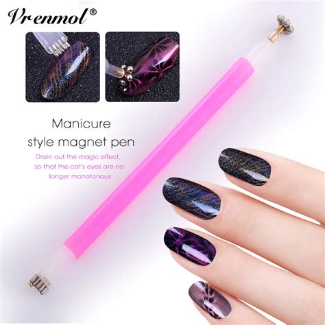 Vrenmol Dual Ended Flower Magnet Stick Nail Art Diy Stripe 3d Magnetic